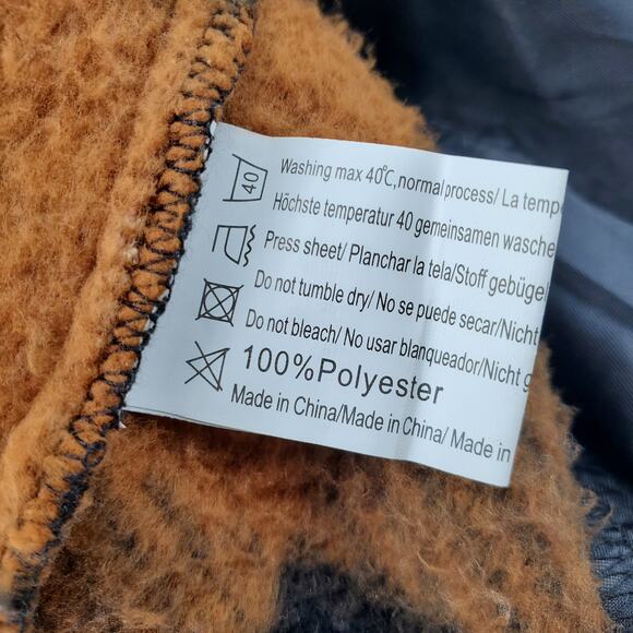 Zeagoo Womens Size‎ Medium Brown Plaid Jacket Snap Closure Pockets New - Picture 6 of 7